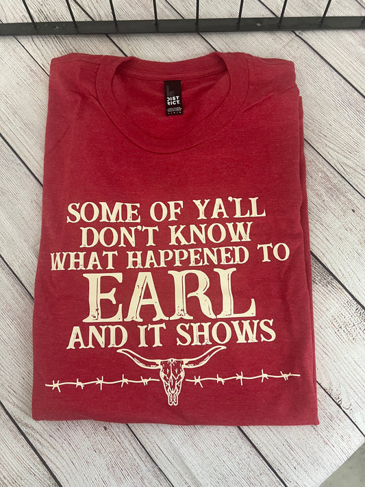 Some of Ya'll done know what happened to Earl and it shows Red District Short Sleeve T Shirt