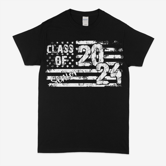 Class of 2024 Senior Graduate T Shirt - available in Black, Navy and Forest Green